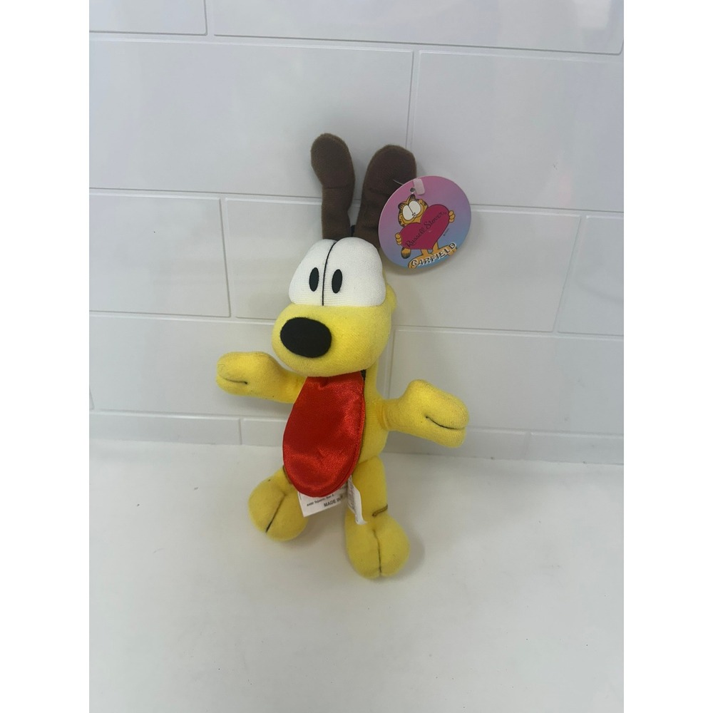 Russell Stover Garfield Odie Plush Stuffed Animal Yellow‎ Dog Red Tongue 8 Inch